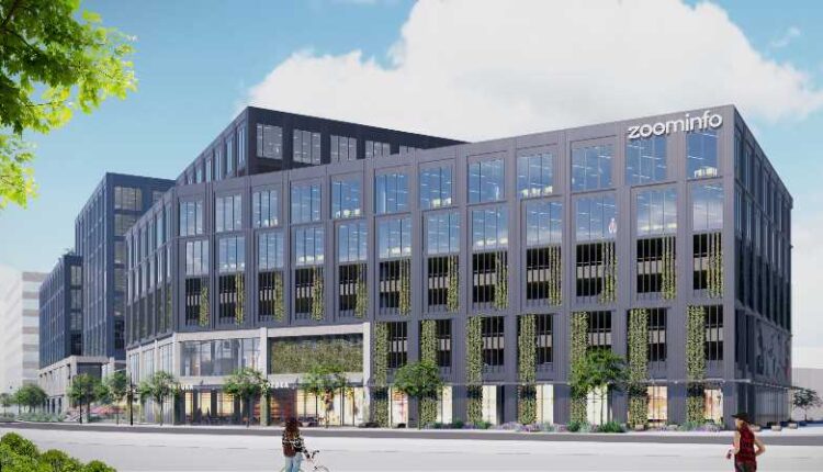 COURTESY: ZOOMINFO - How ZoomInfos HQ will look in 20205 when it takes over Terminal 1 on the Vancouver, Wash. waterfront. The company offers itself as a better alternative to Googling when it comes to contacting a business. 