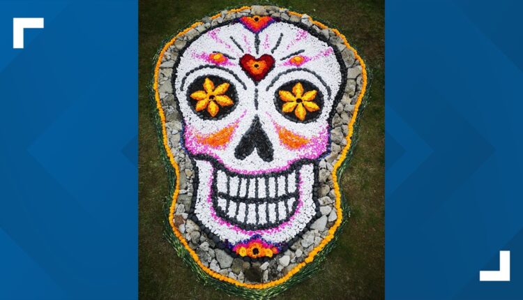 Spokane artists create floral skull displays for Day of the Dead

