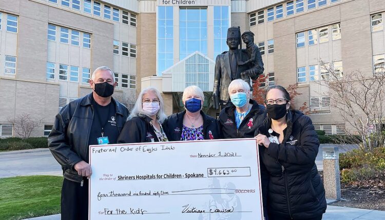 Eagles donate to Spokane Shriners Hospital


